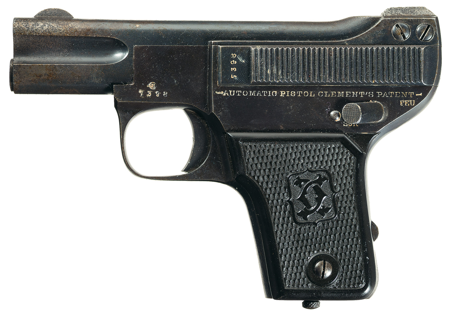 Scarce Belgian Chas Clement Model 1907 Semi-Automatic Pistol | Rock ...