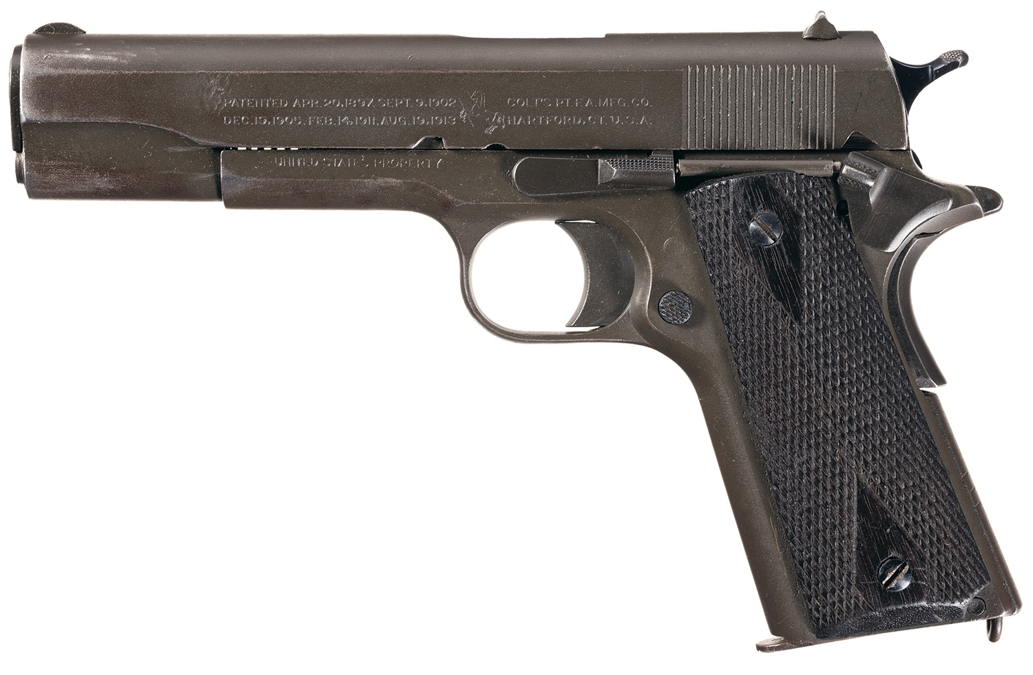 Us Marine Corps Colt Model 1911 Semi Automatic Pistol Rock Island Auction 1096