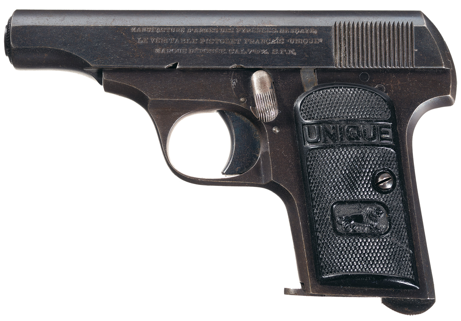 Pyrenees Unique Pistol 7.65 mm auto Rock Island Auction