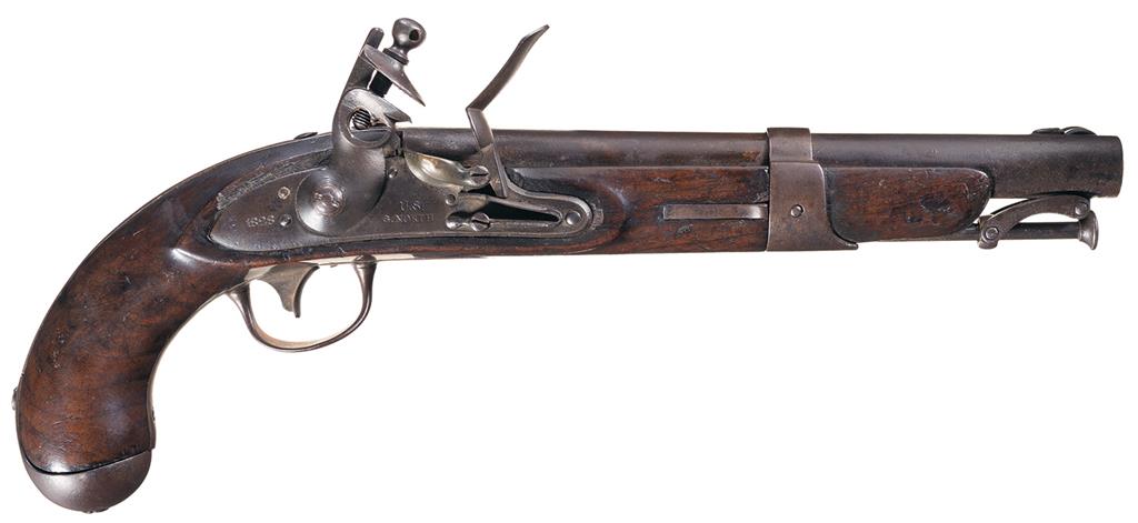 Rare Simeon North Contract Model 1826 Flintlock Navy Pistol | Rock ...