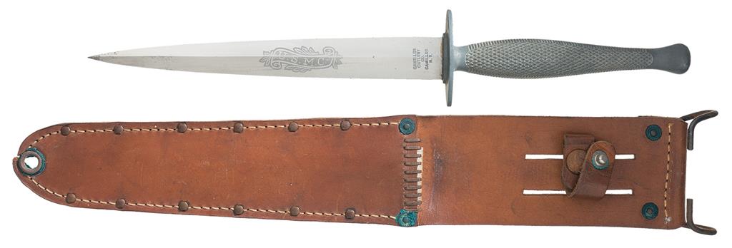 Original U.S. WWII USMC Marine Raider Stiletto Dagger by Camillus with –  International Military Antiques
