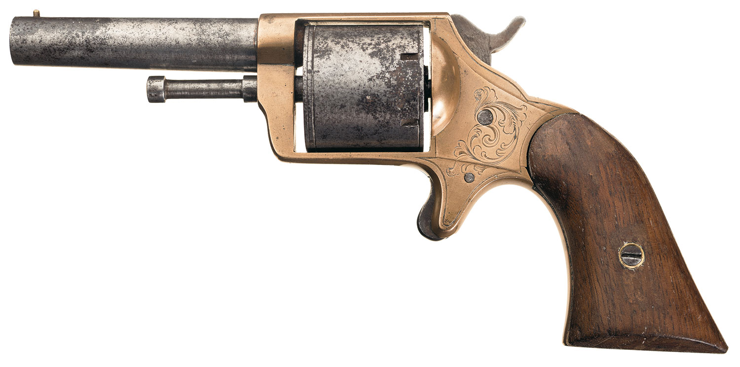 Rare Serial Number 1 Engraved Slocum Unfluted Cylinder Revolver | Rock