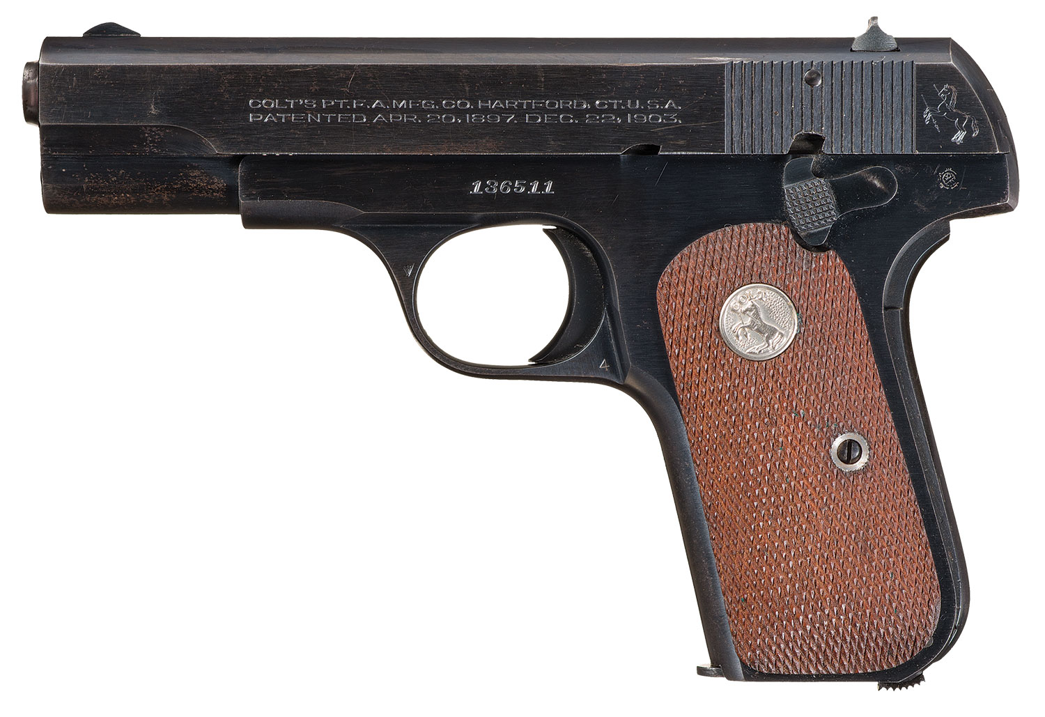 Colt 1908 Pocket Hammerless Box – .380 ACP – Hard Case – USA Made