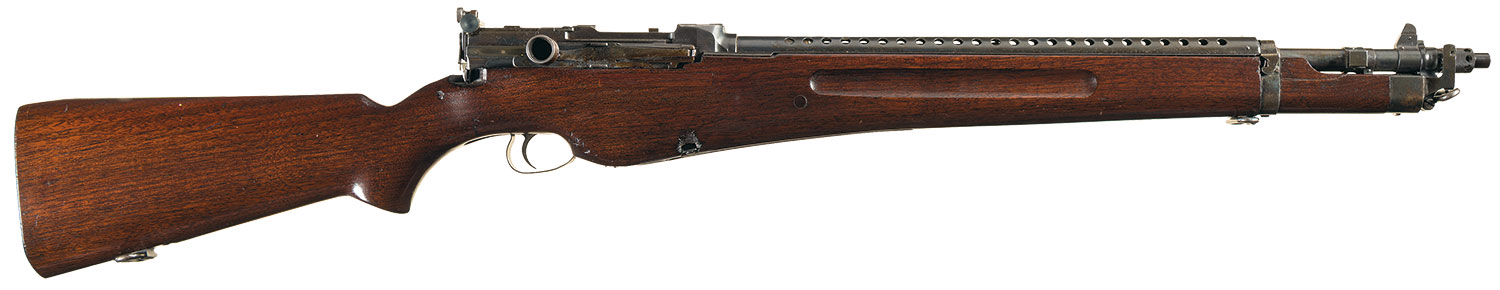 Extremely Rare Unique J.C. White "Experimental" Semi-Automatic Rifle Chambered in .276 Cartridge with Unique Gas System and CrateThis is a fabulous example of "one of the three" different J. C. White "Experimental" semi-automatic rifles that we have...