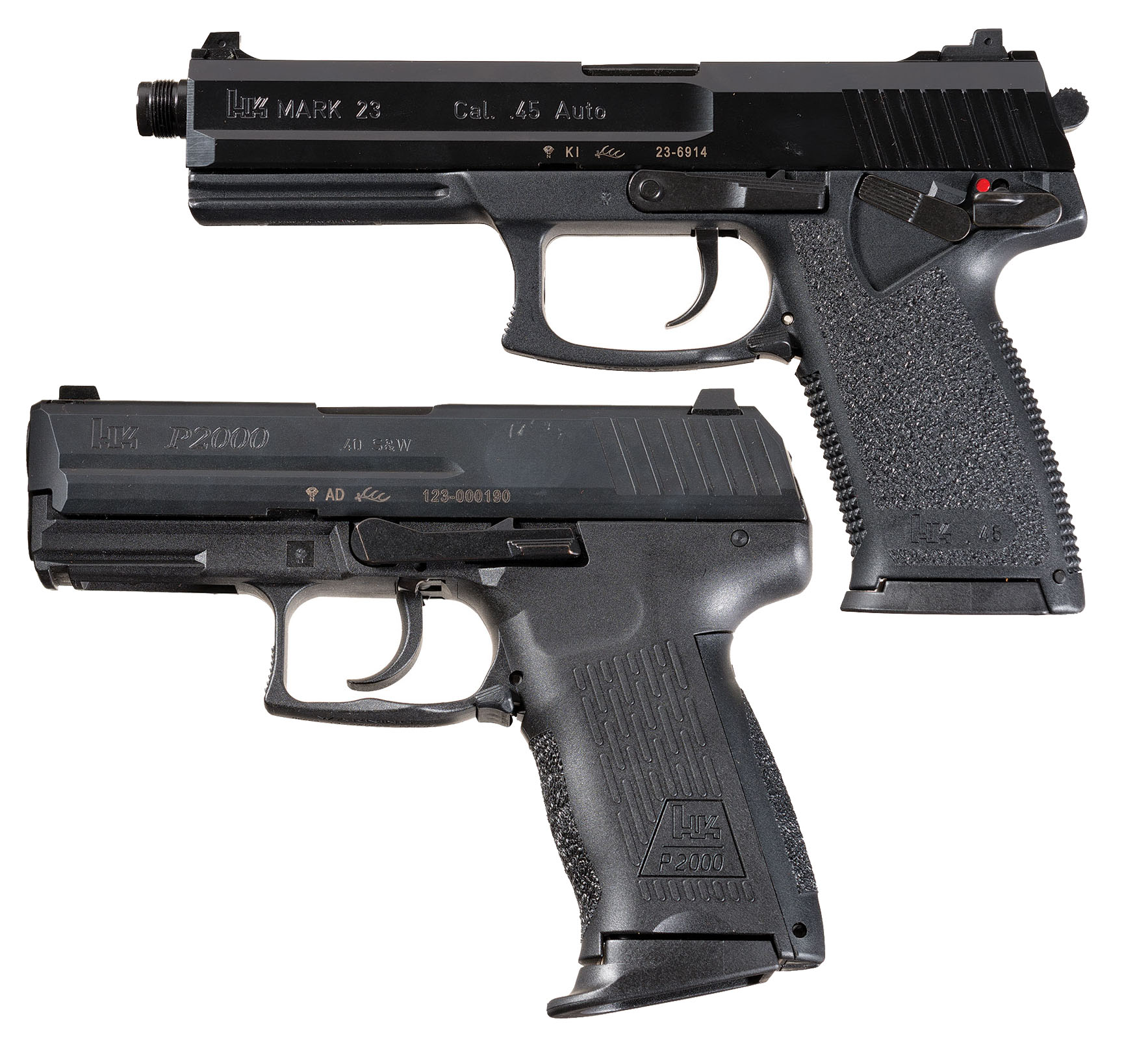 Two Heckler & Koch SemiAutomatic Pistols