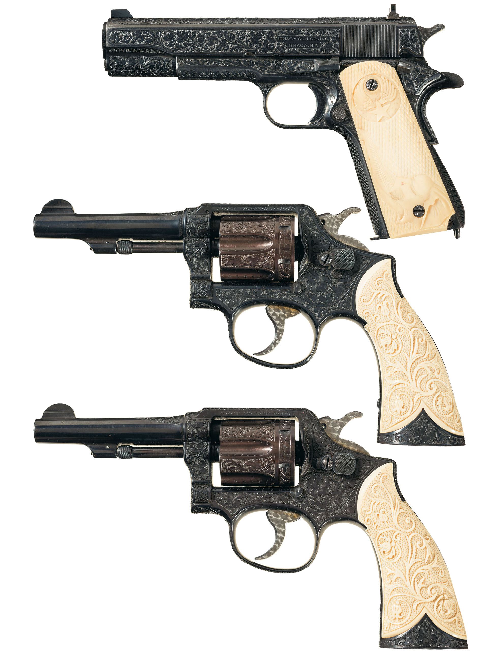 Extraordinary Kurt Jager of Mainz Signed and Master Engraved Tri Rock