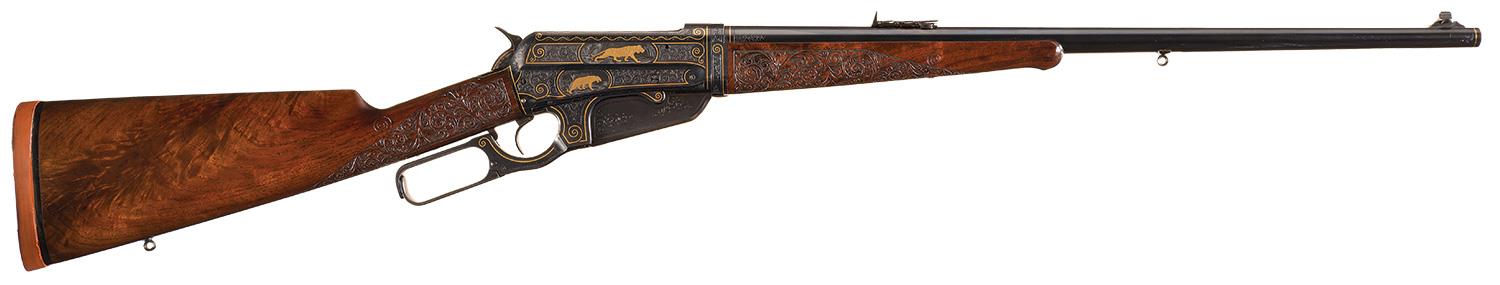 Winchester 1895 Takedown Fancy Lever Action .405 Gold Inlays | Rock ...