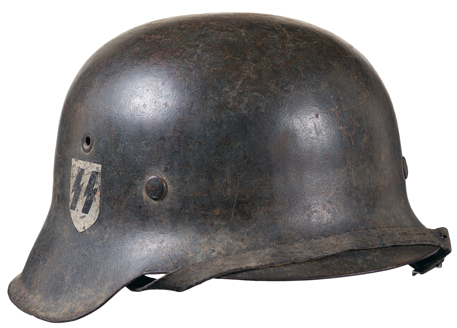 Nazi Model 1942 Stahlhelm in 'SS Single Decal' Configuration Rock Island Auction