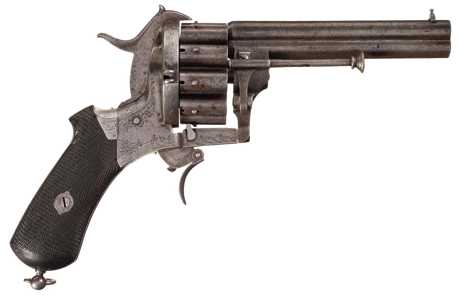 Lefaucheux Double Barrel 20 Shot Pinfire Double Action Revolver | Rock ...