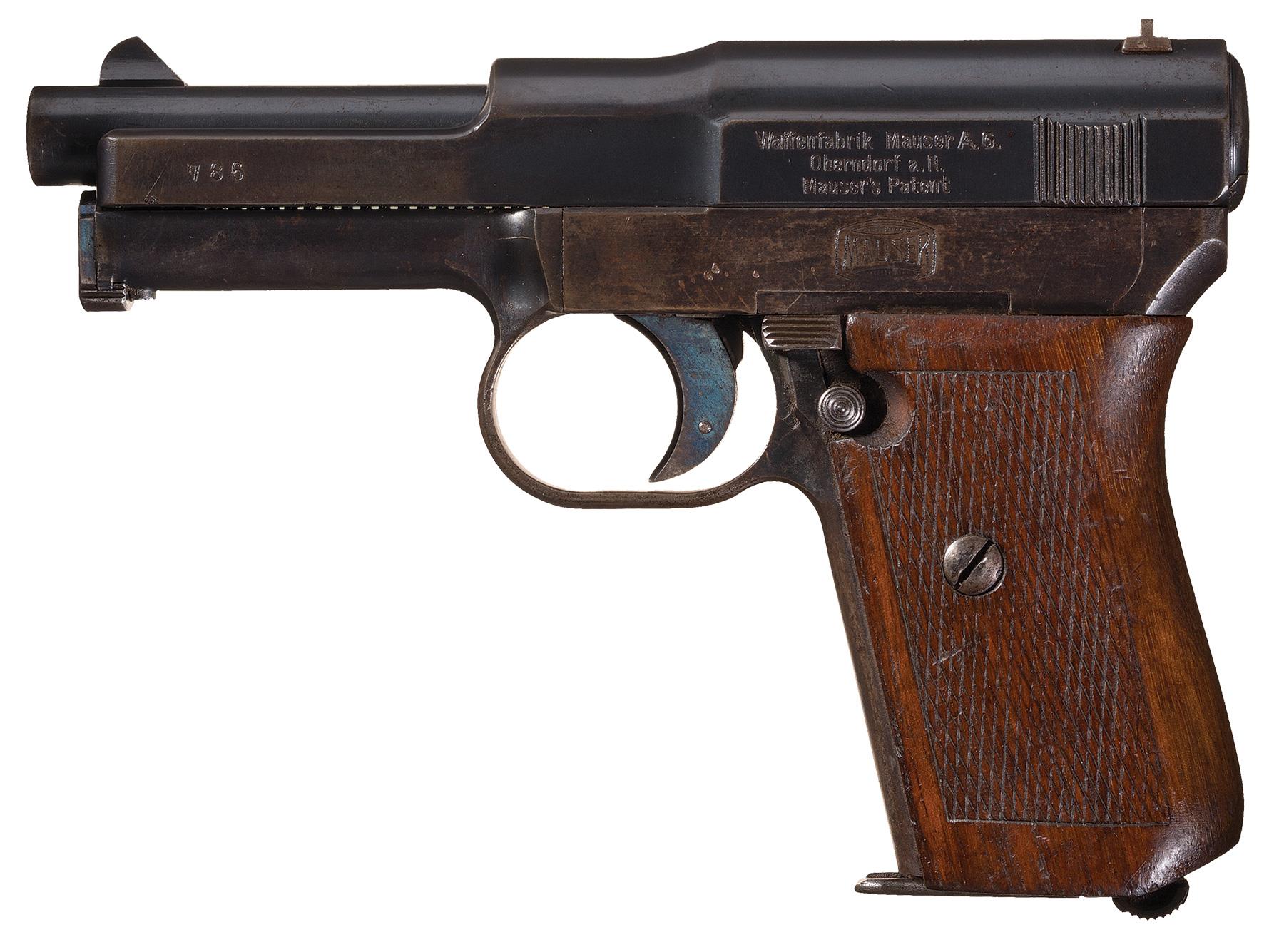 Early Mauser Model 1914 Humpback Semi Automatic Pistol Rock Island Auction 1152