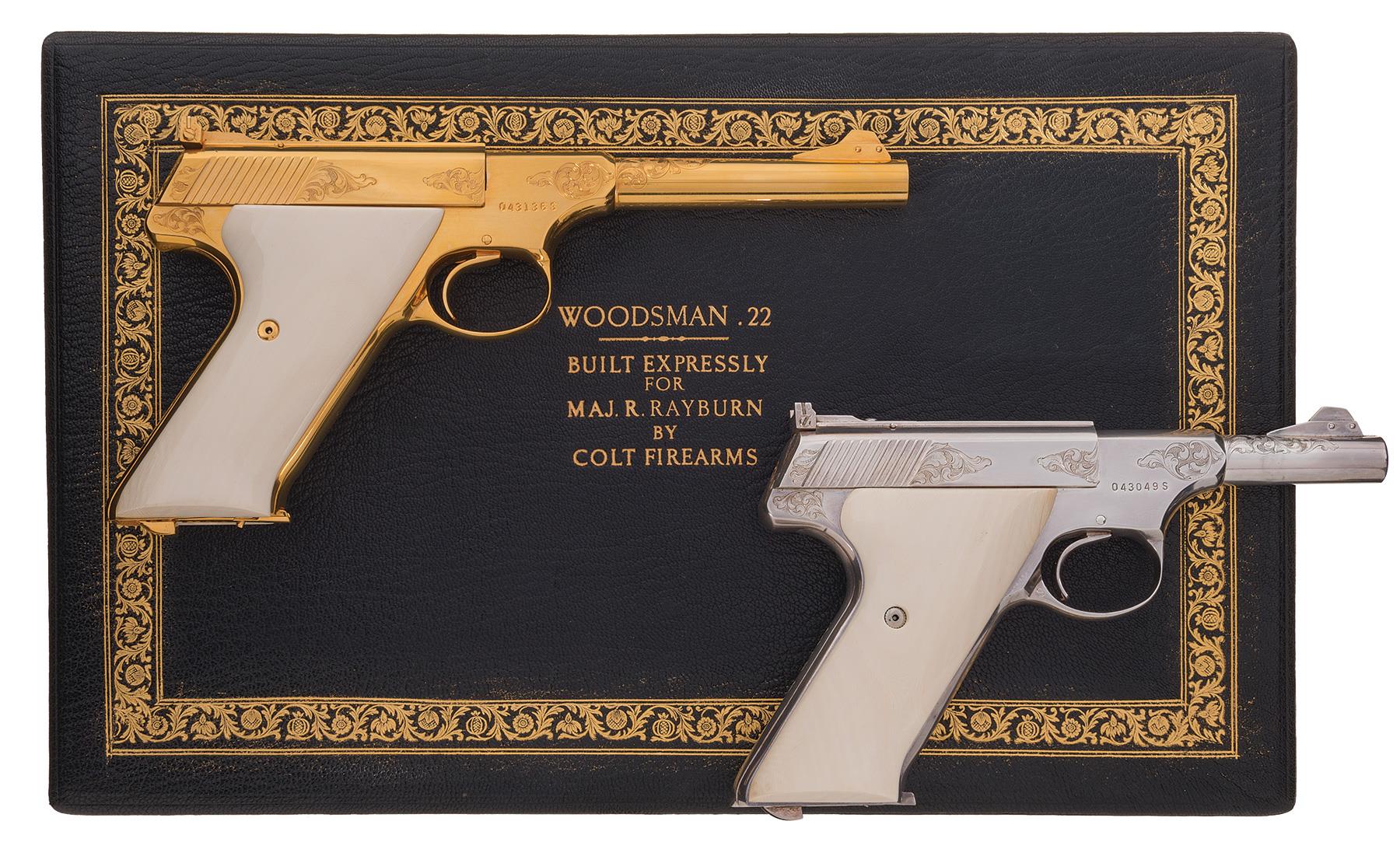 Two Factory Engraved Colt Woodsman Semi-Auto Pistols | Rock Island