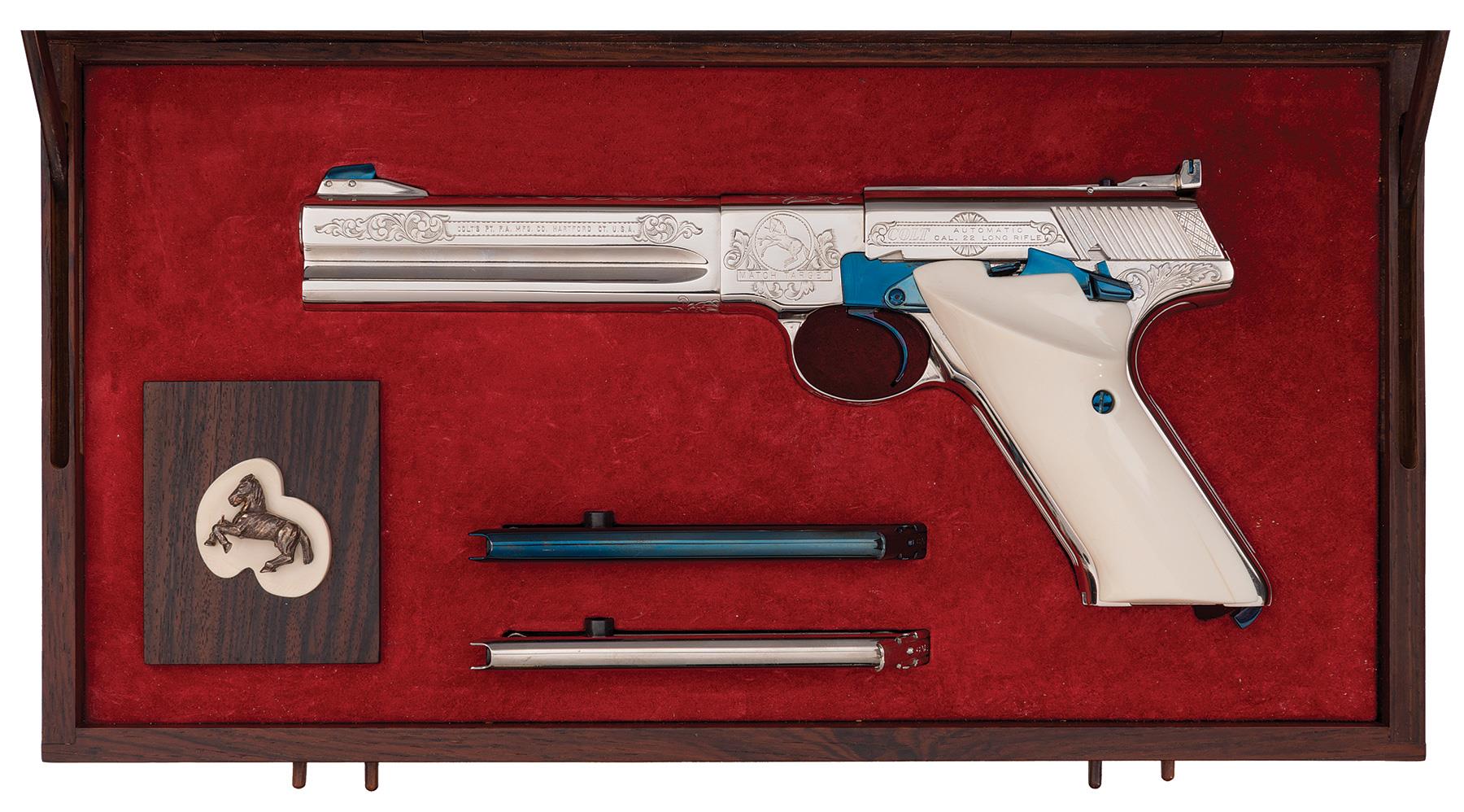 Cased Factory Master Engraved 1989 Colt Show Woodsman Match | Rock