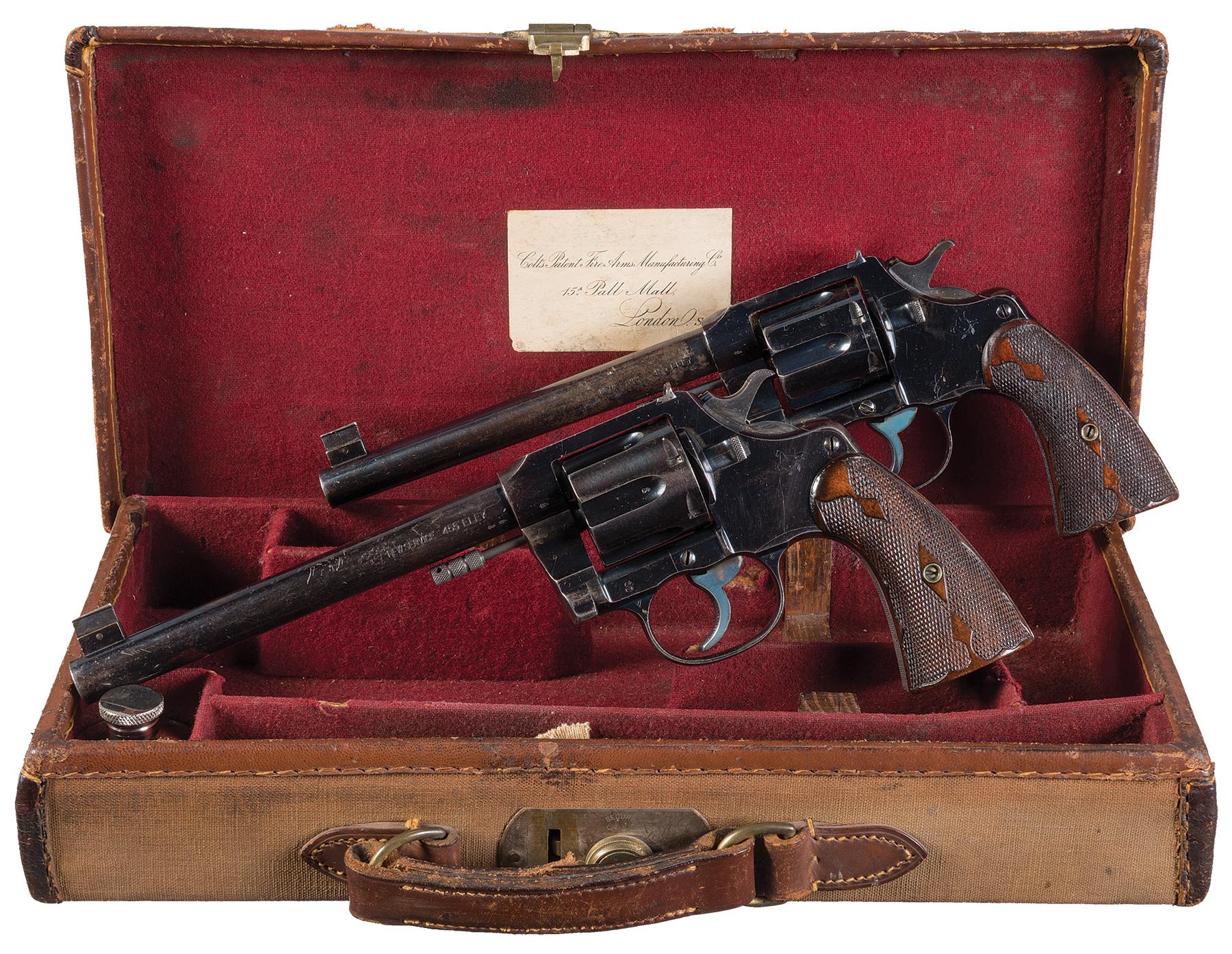 Pair of Colt New Service Flattop Target Revolvers in 455 Eley | Rock ...