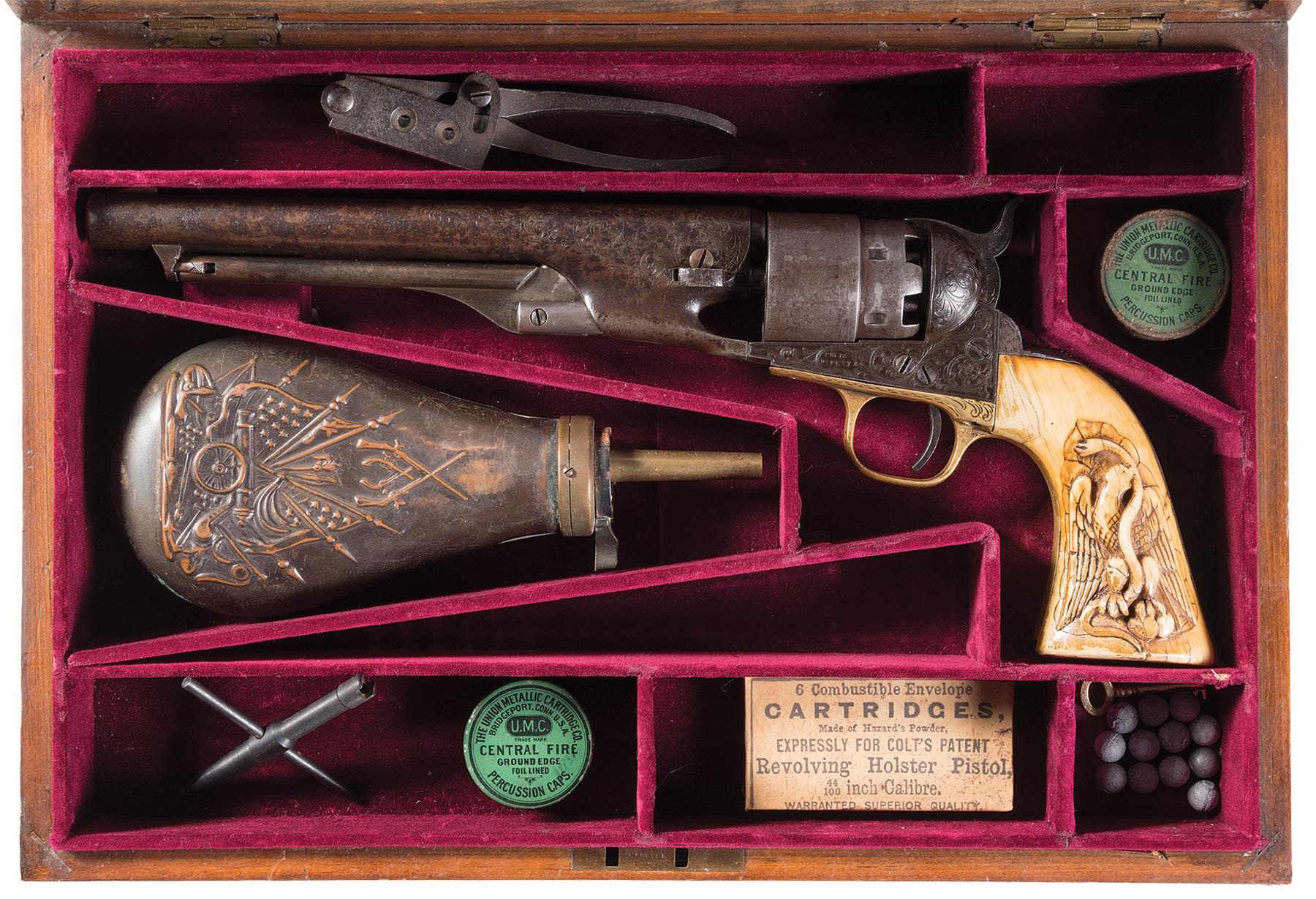 Factory Engraved Civil War Era Colt Model 1860 Army Revolver