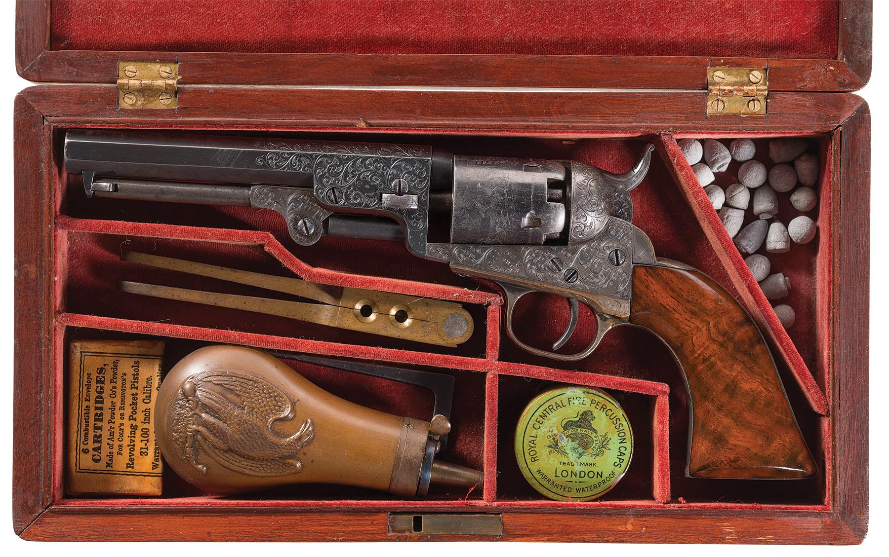 Gustave Young Engraved Colt Model 1849 Percussion Revolver | Rock ...