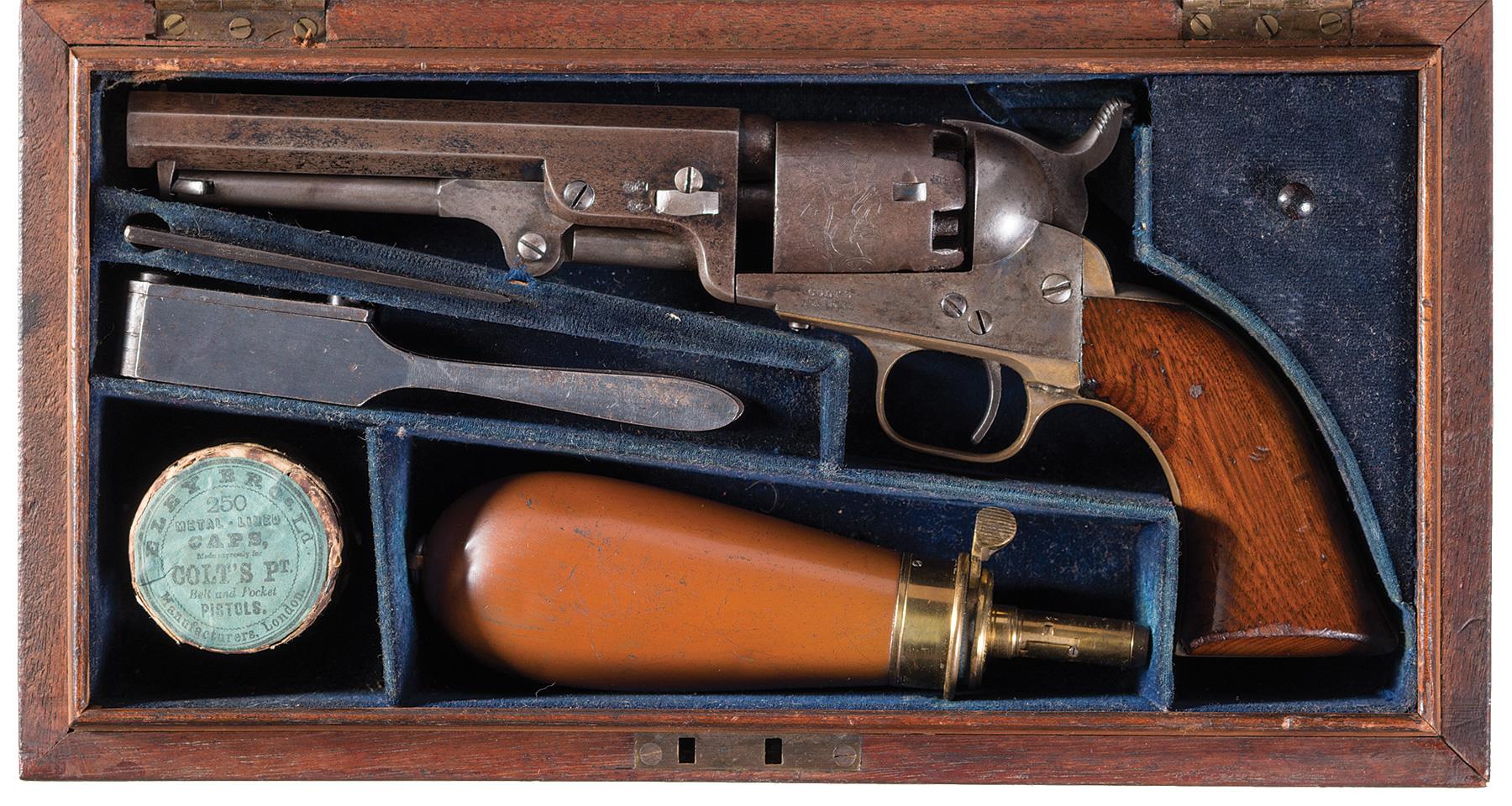 Cased Colt London Model 1849 Percussion Pocket Revolver | Rock Island ...