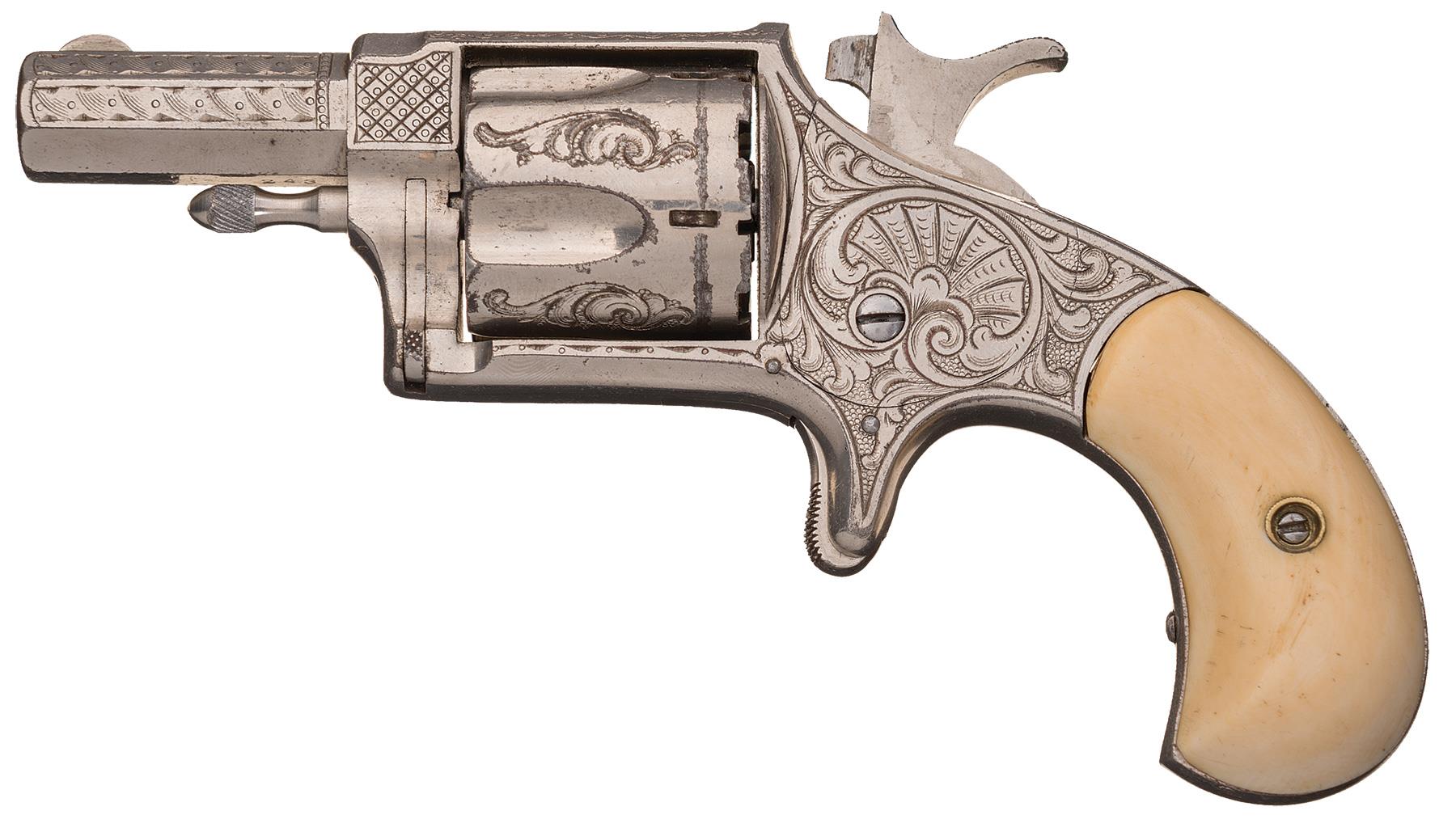 Factory Engraved Hopkins & Allen XL No. 5 Spur Trigger Revolver