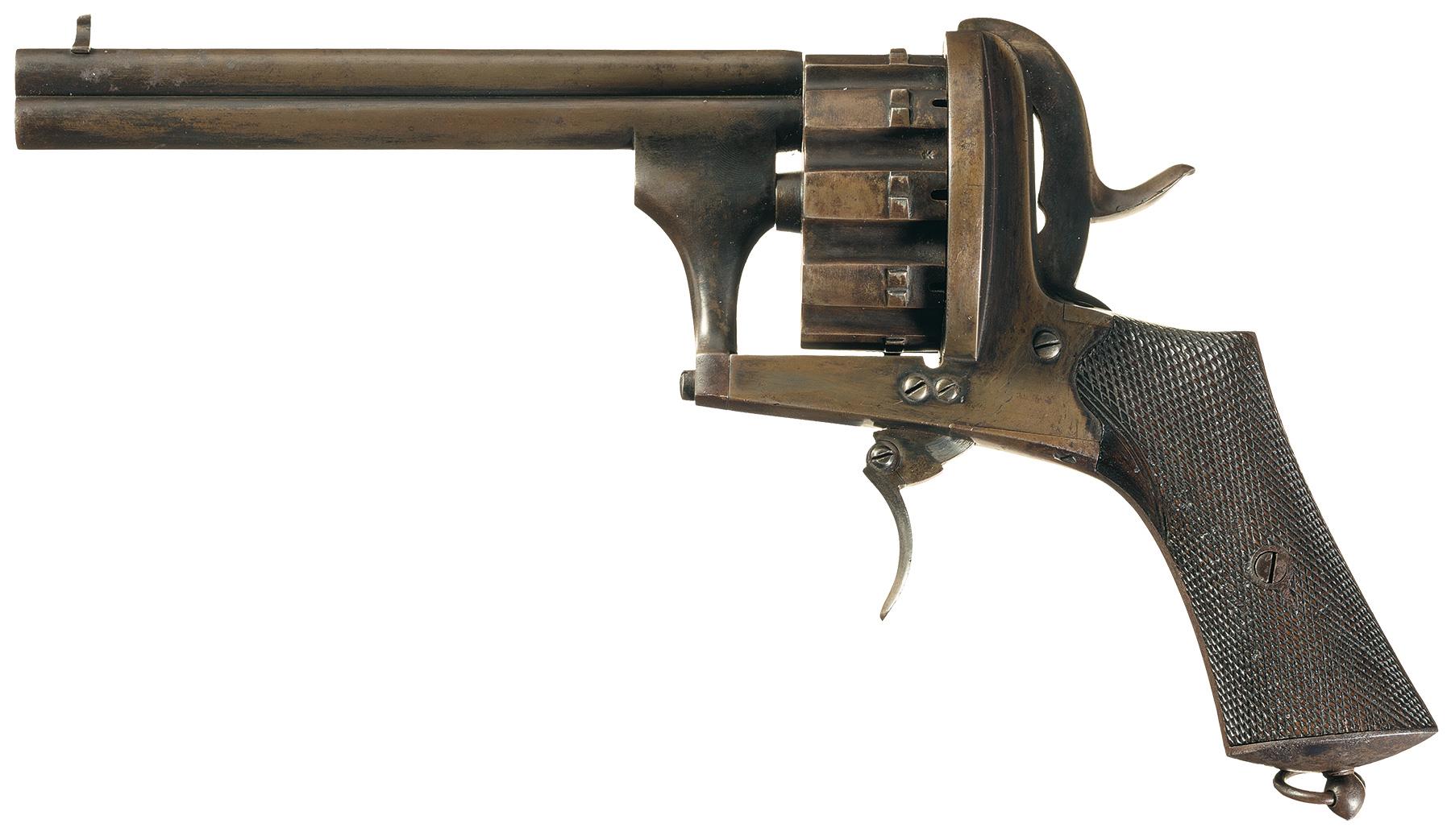 20 Shot Double Barrel Pinfire Revolver Rock Island Auction 1862