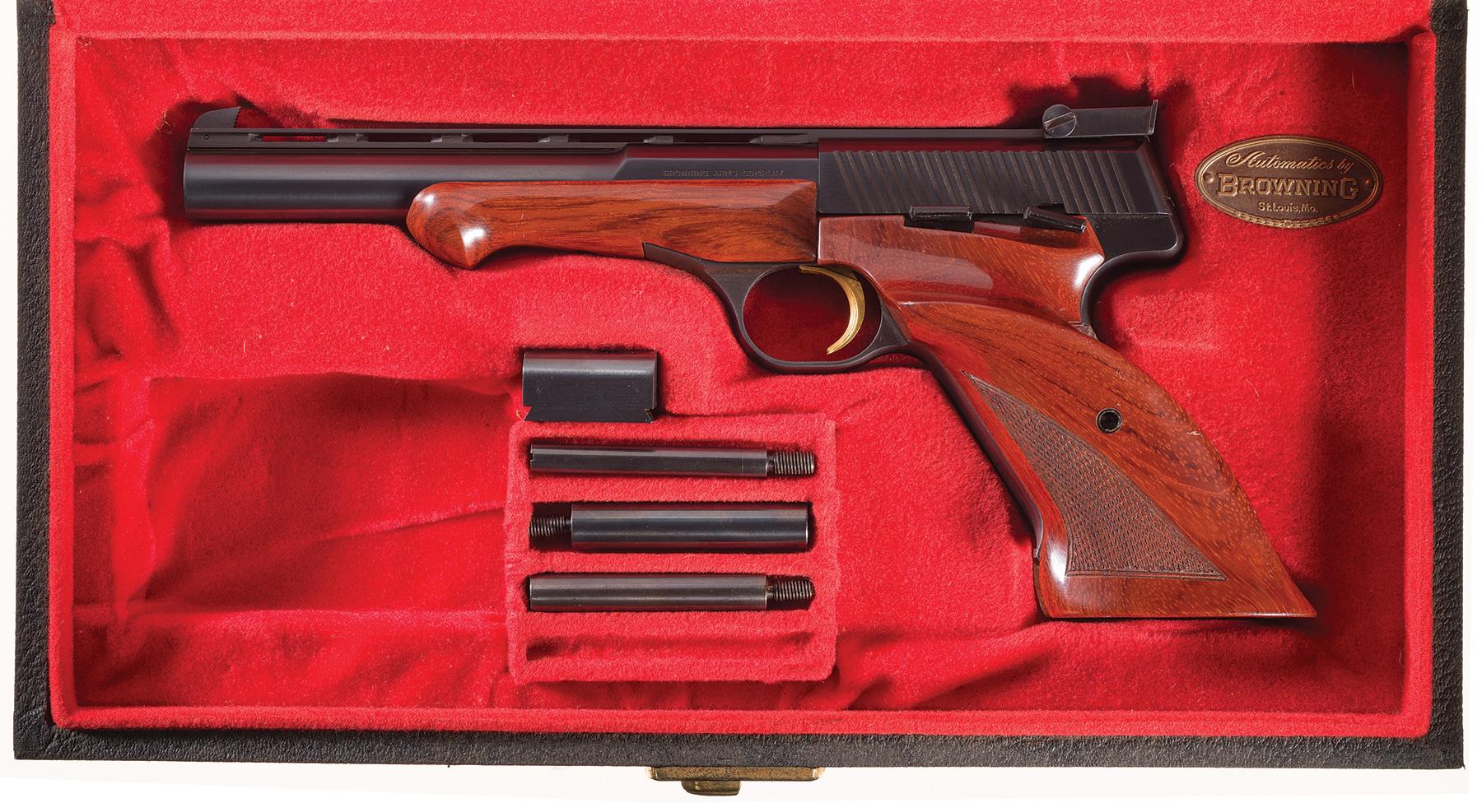 Browning Medalist Semi Automatic Target Pistol With Case Rock Island Auction 8497