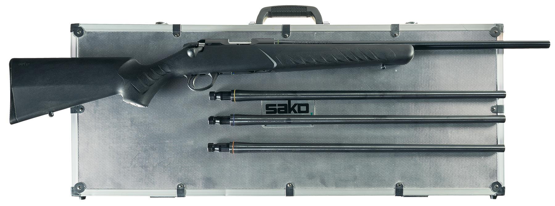 Cased Sako P04R Quad Bolt Action Rifle, Four Barrel Set