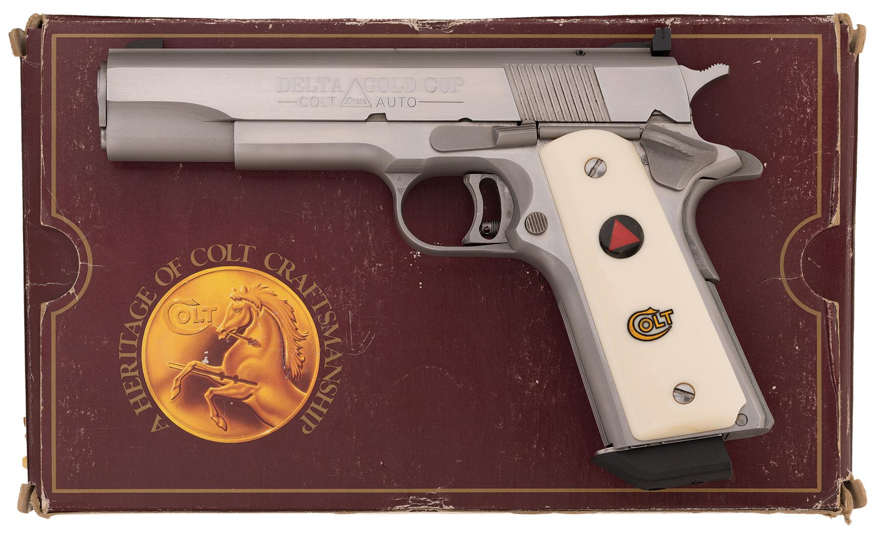 Colt Delta Gold Cup National Match Semi Automatic Pistol Rock Island Auction 7494