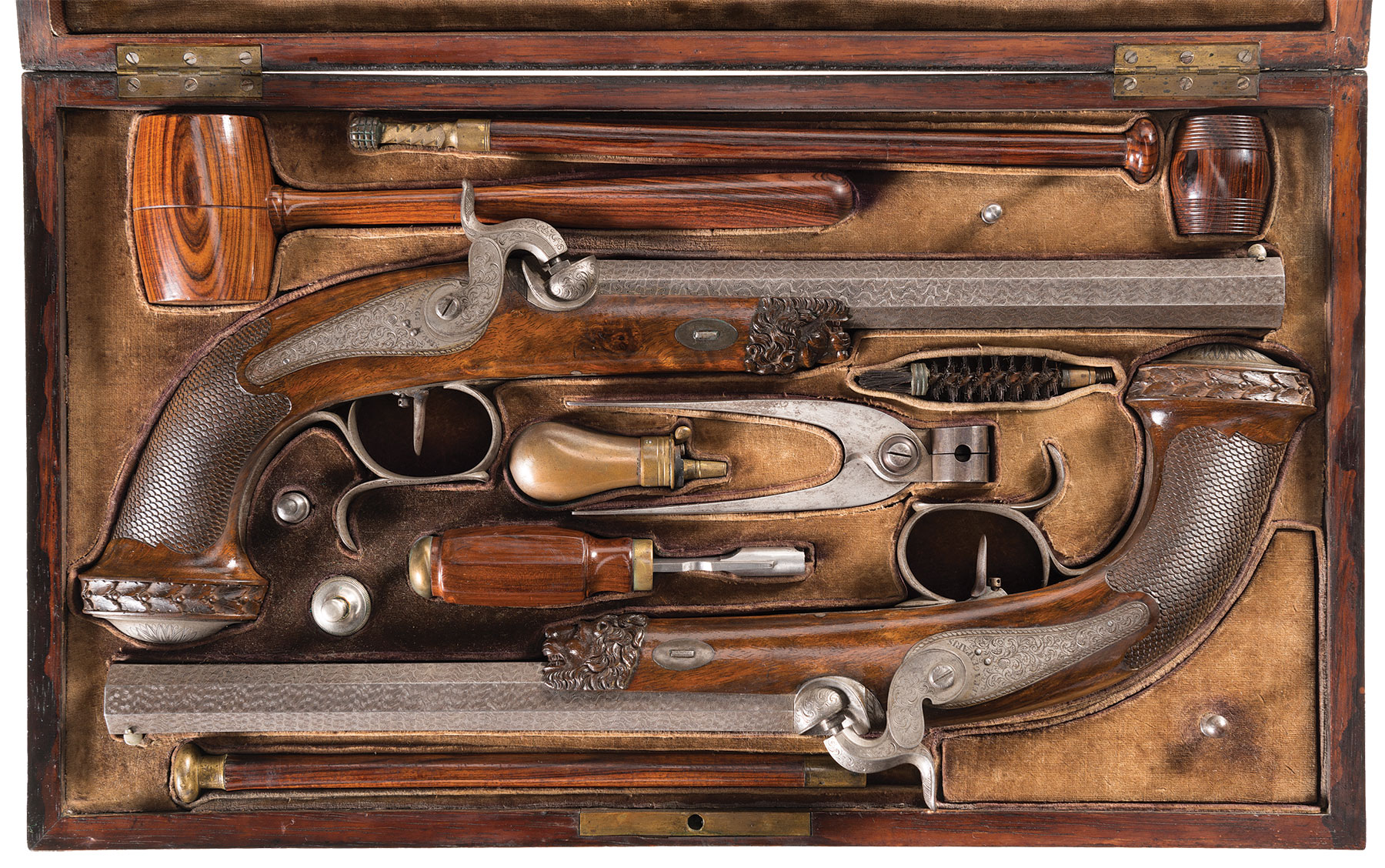 sold FINE RIFLED DUELLING OR TARGET PISTOL FROM THE FACTORY OF FAURE LE PAGE  RETAILED BY MAISON GRANDE A PAU - sold