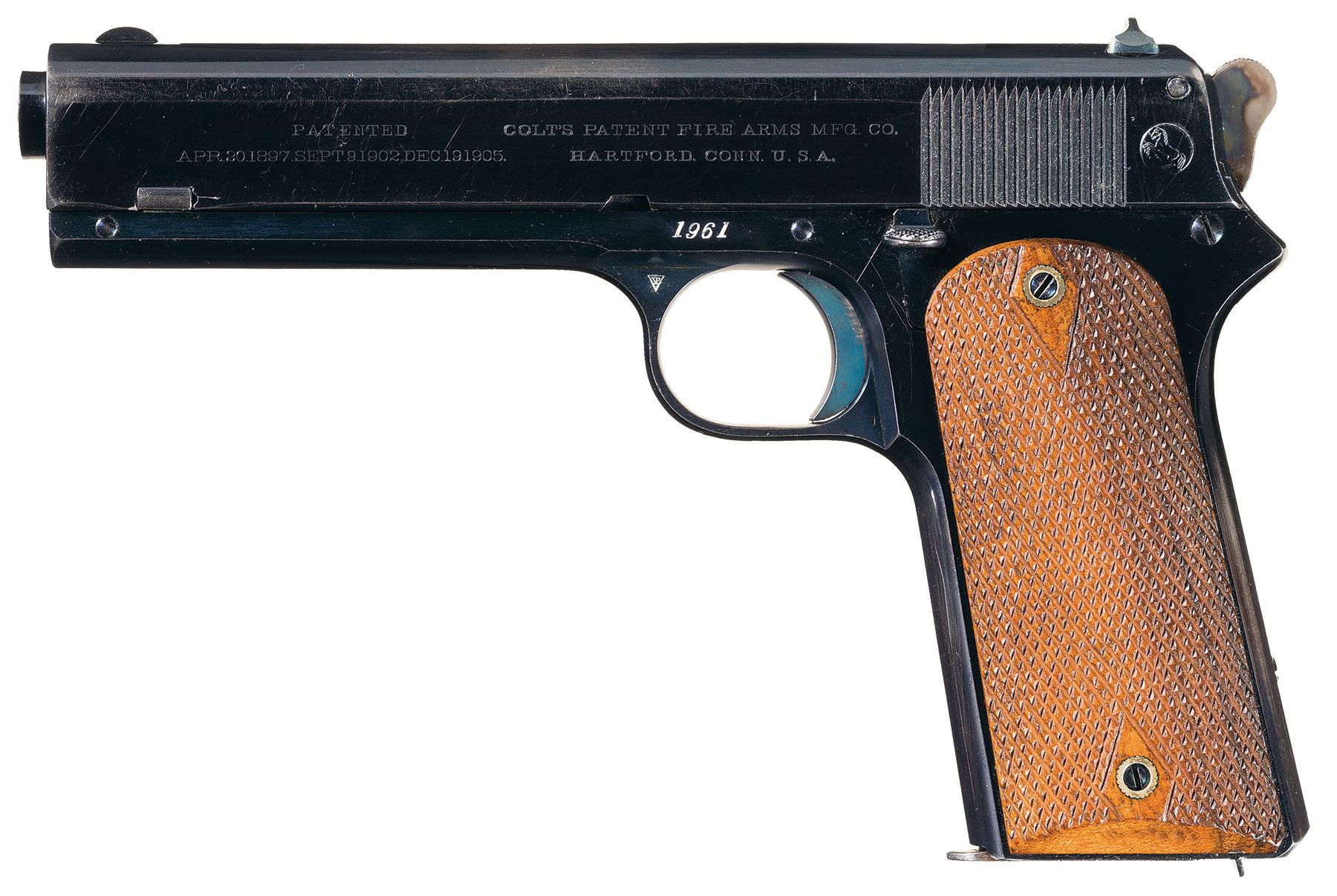 Exceptional Colt Military Model 1905 Semi Automatic Pistol Rock Island Auction 6725