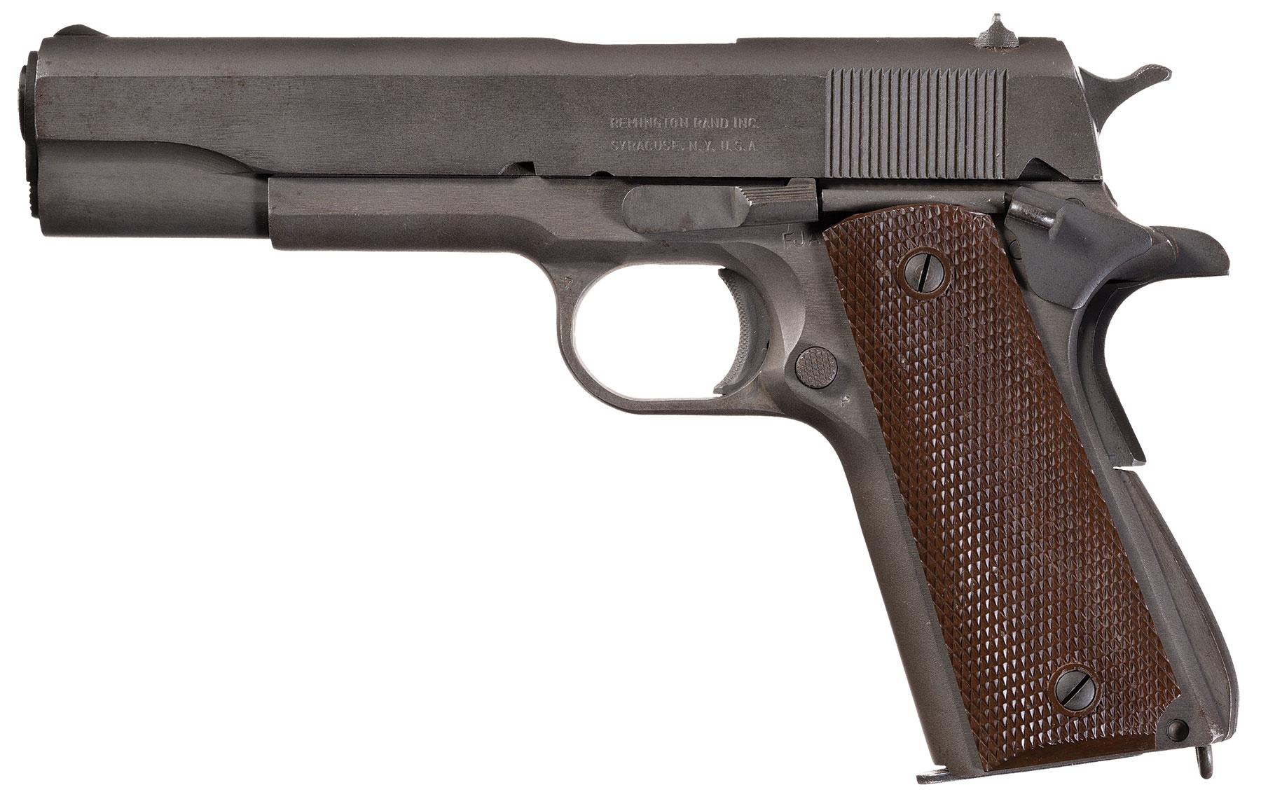 1944 remington rand 1911a1 grip emblem