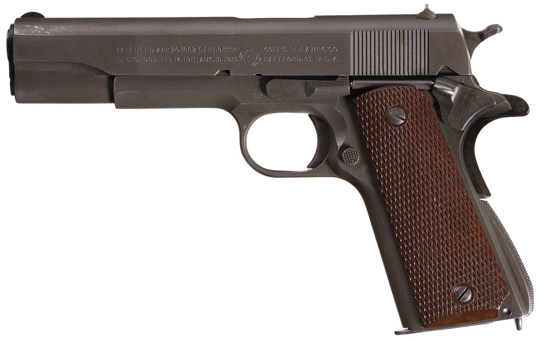 World War Ii Us Army Colt Model 1911a1 Semi Automatic Pistol Rock Island Auction 0927