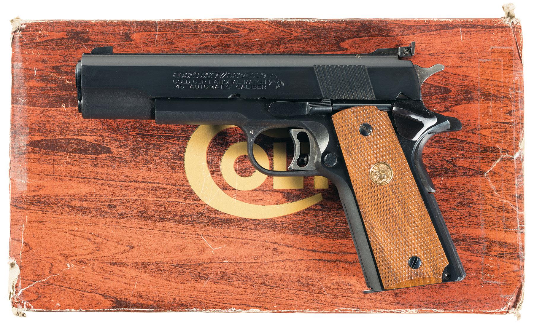 Colt Series 70 Gold Cup Pistol With Box Rock Island Auction 1332