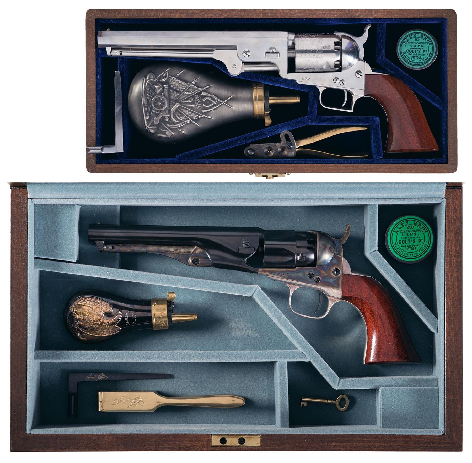 Two Cased Colt Black Powder Series Percussion Revolvers Rock Island