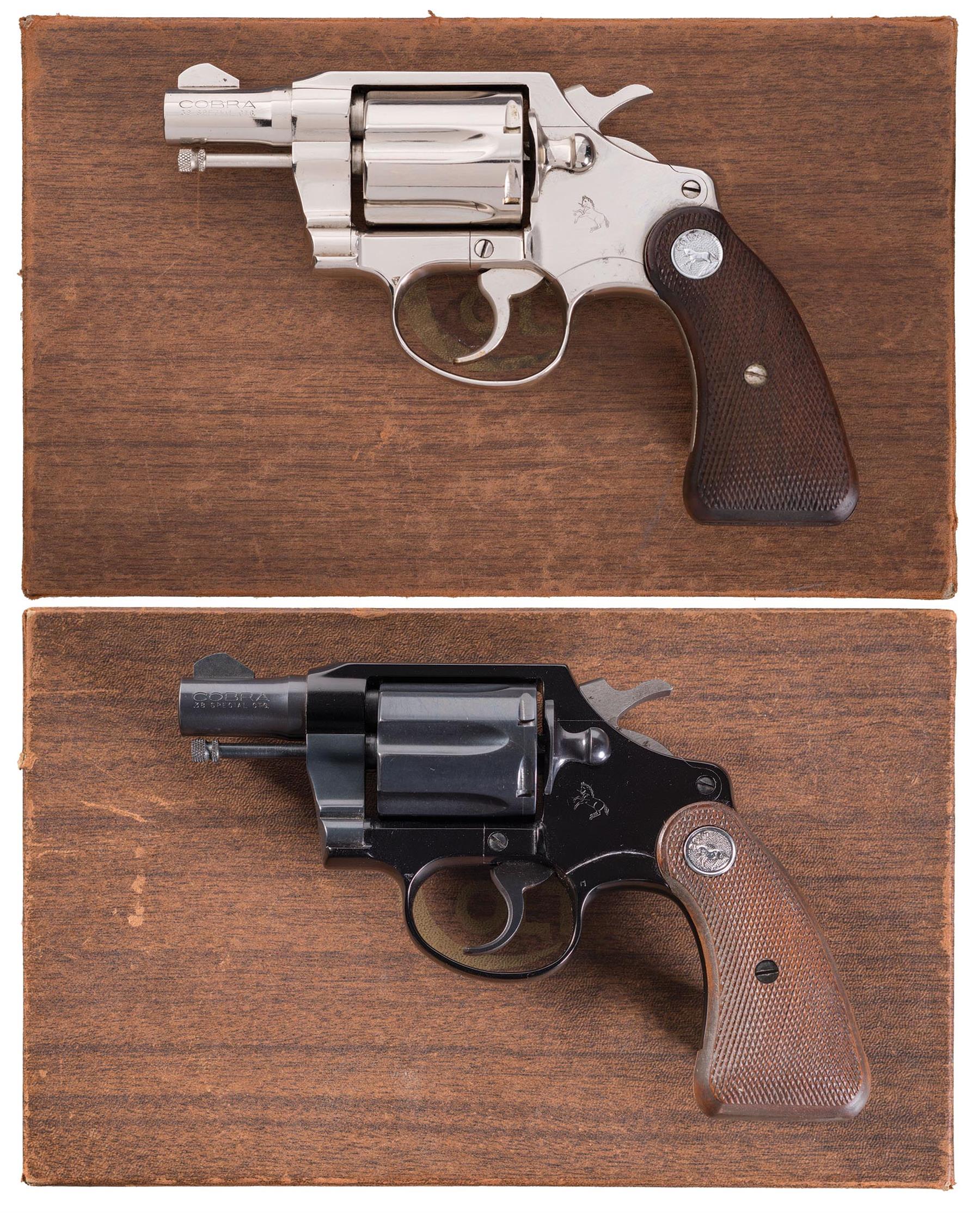 Two Colt Cobra Double Action Revolvers With Boxes Rock Island Auction 