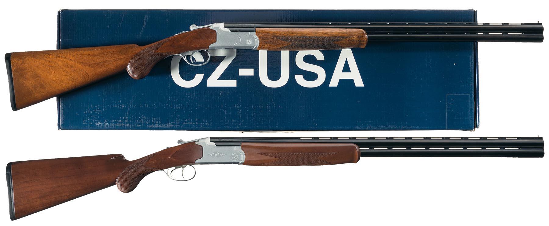 Two Factory Engraved CZ/Huglu Over/Under Shotguns | Rock Island Auction