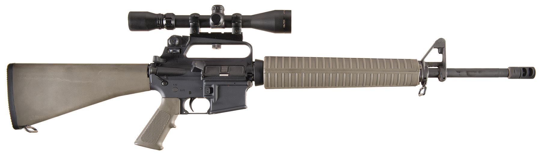 Semi-Automatic Carbine with ScopeIntroduced in 1995, this rifle features a fixed...