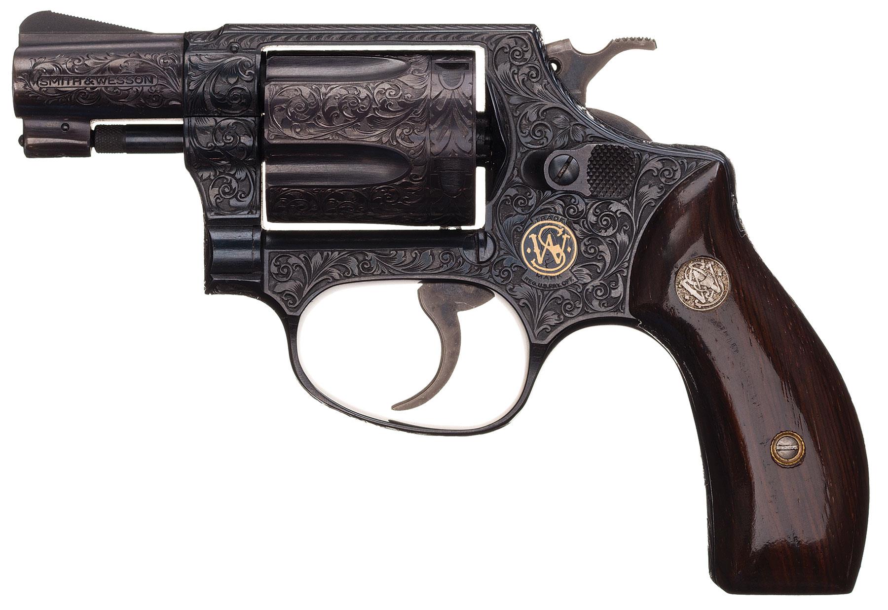 と*る様 SMITH MARRYAT MR8 彫金 Engraving Hoku Factory Engraved and Gold Inlaid Smith & Wesson Model 36