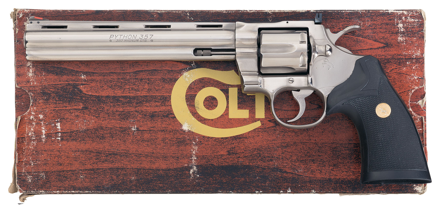 Nickel Colt Python Double Action Revolver with Box | Rock Island Auction