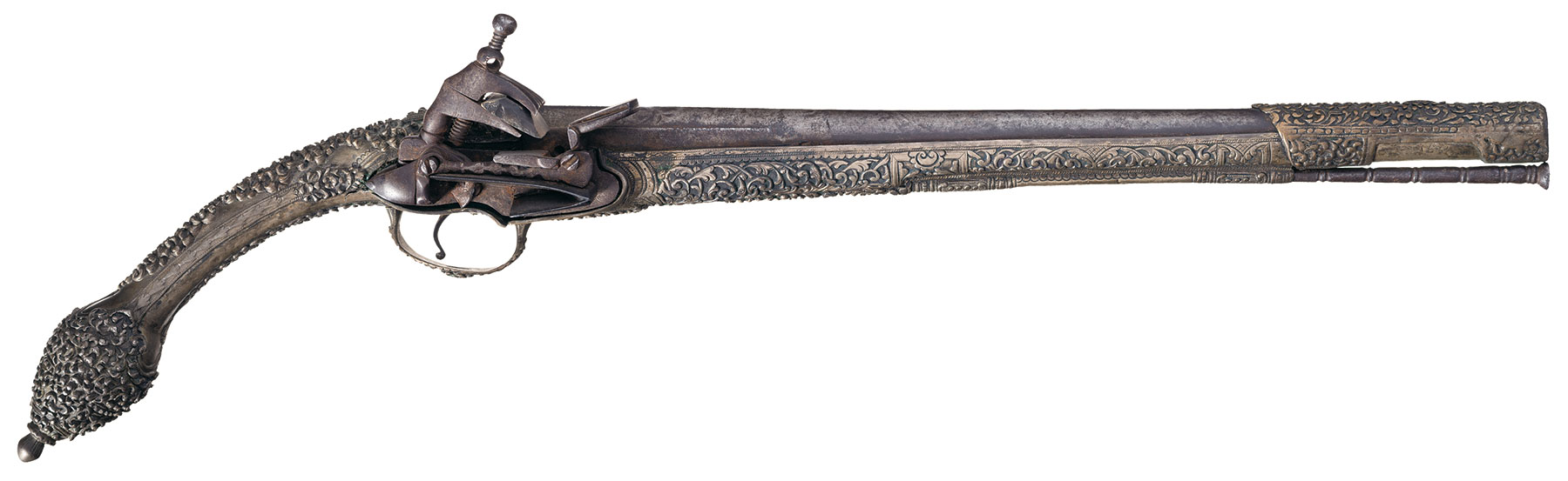 Ornate Balkan Rat Tail Miquelet Pistol | Rock Island Auction