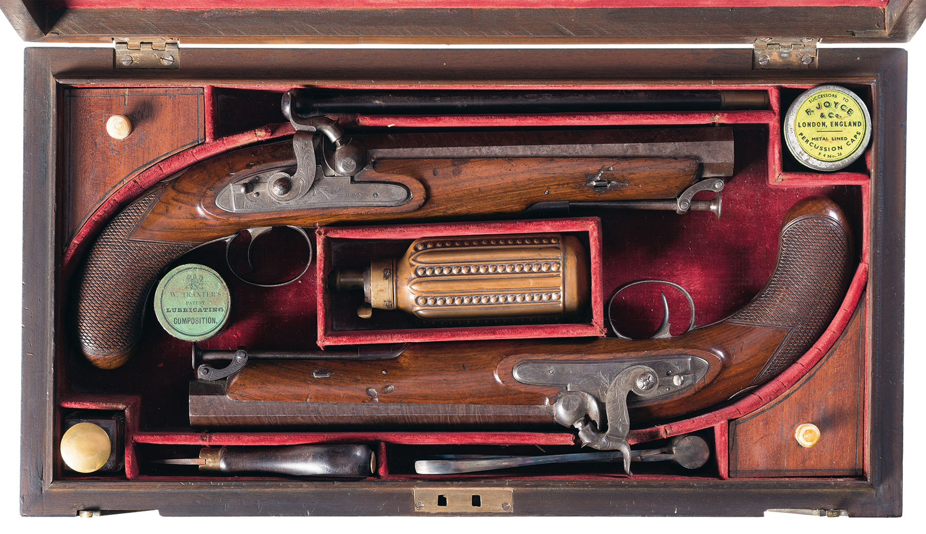 Cased Pair of William Bond Percussion Pistols with Accessories | Rock ...