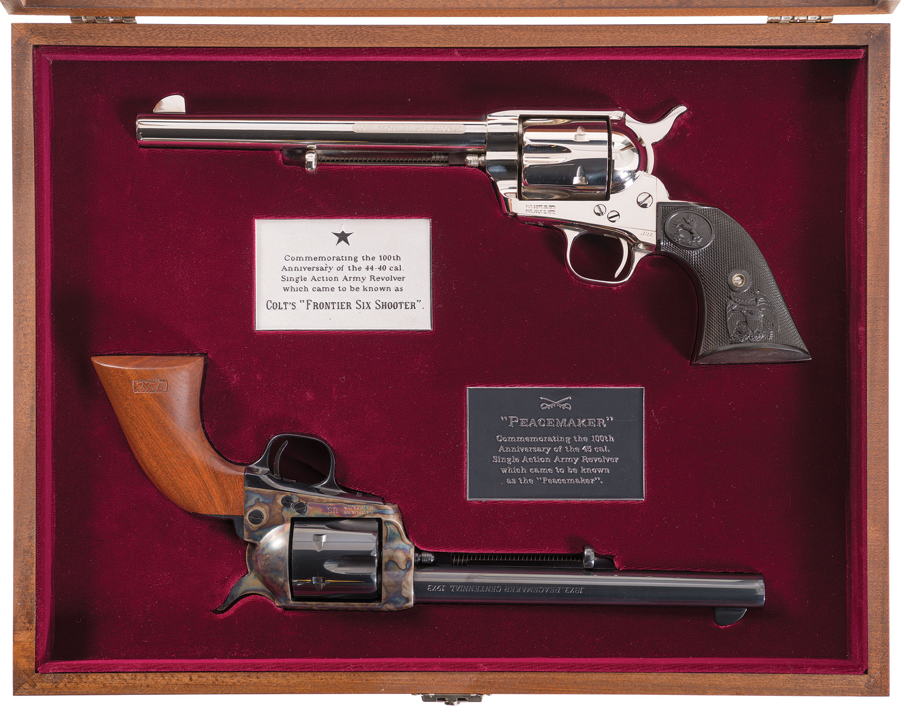 Colt Peacemaker and Frontier Six Shooter Centennial Two Gun Set