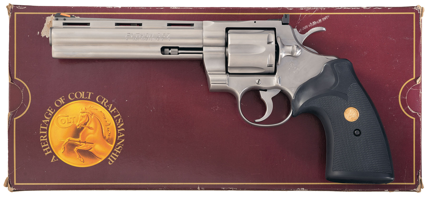 Stainless Steel Colt Python Double Action Revolver with Box | Rock ...