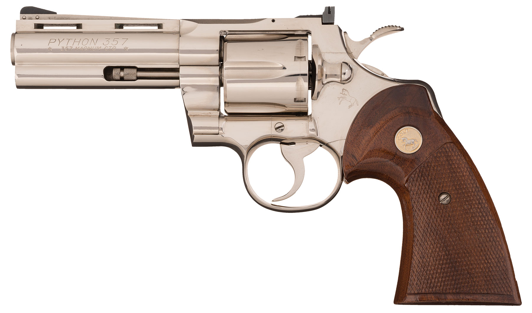 Colt Python Double Action Revolver with Desirable Nickel Finish | Rock ...