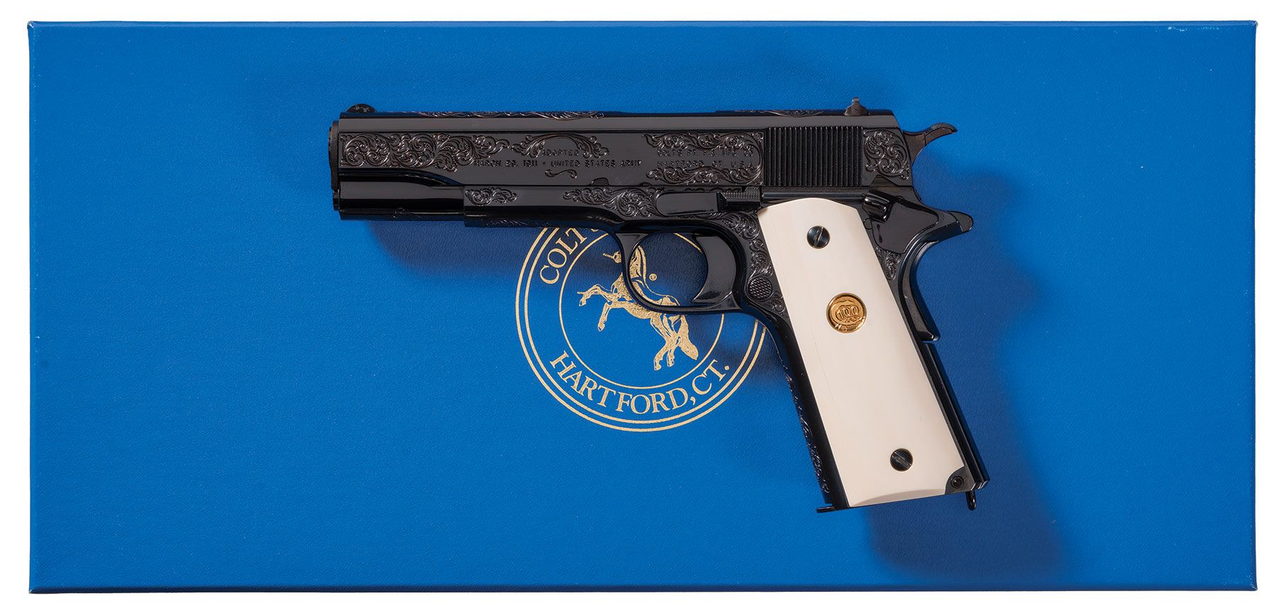 Factory Engraved Colt Government Model 1911 Custom Shop Rock Island Auction 0154