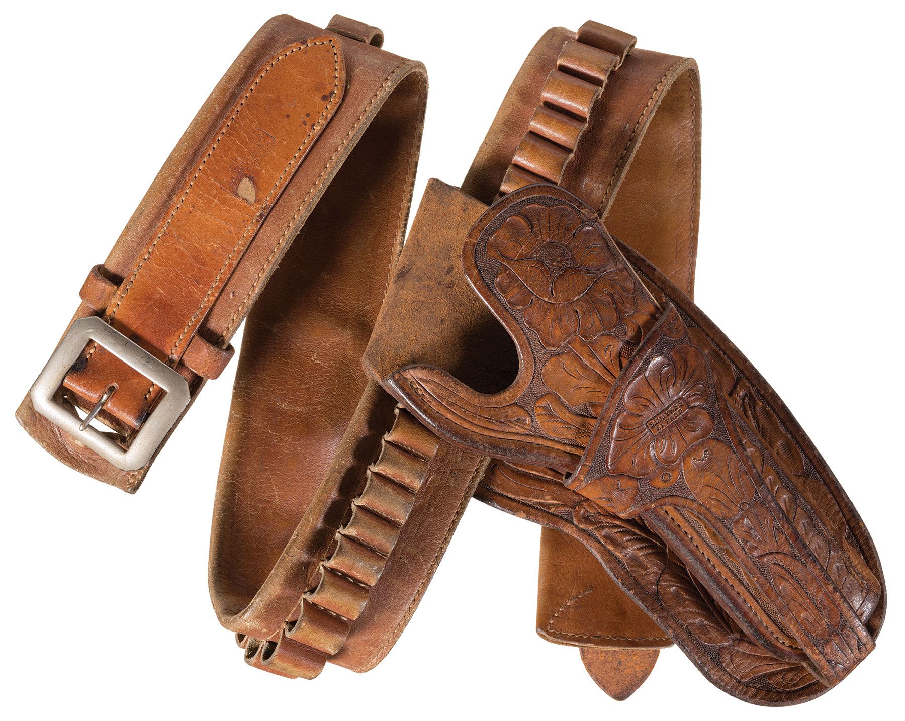 Sold at Auction: S. D. Meyers Saddle Co. Double Gun Belt of Texas