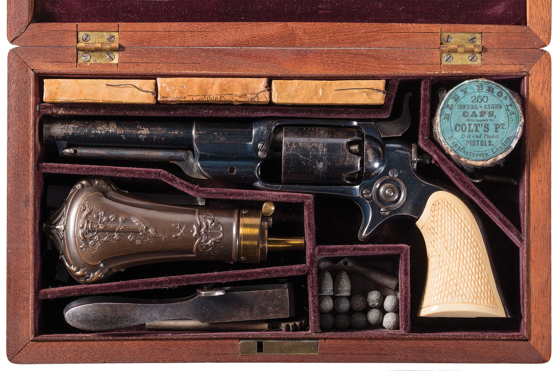 Cased Colt Model 1855 Sidehammer Pocket Percussion Revolver | Rock ...