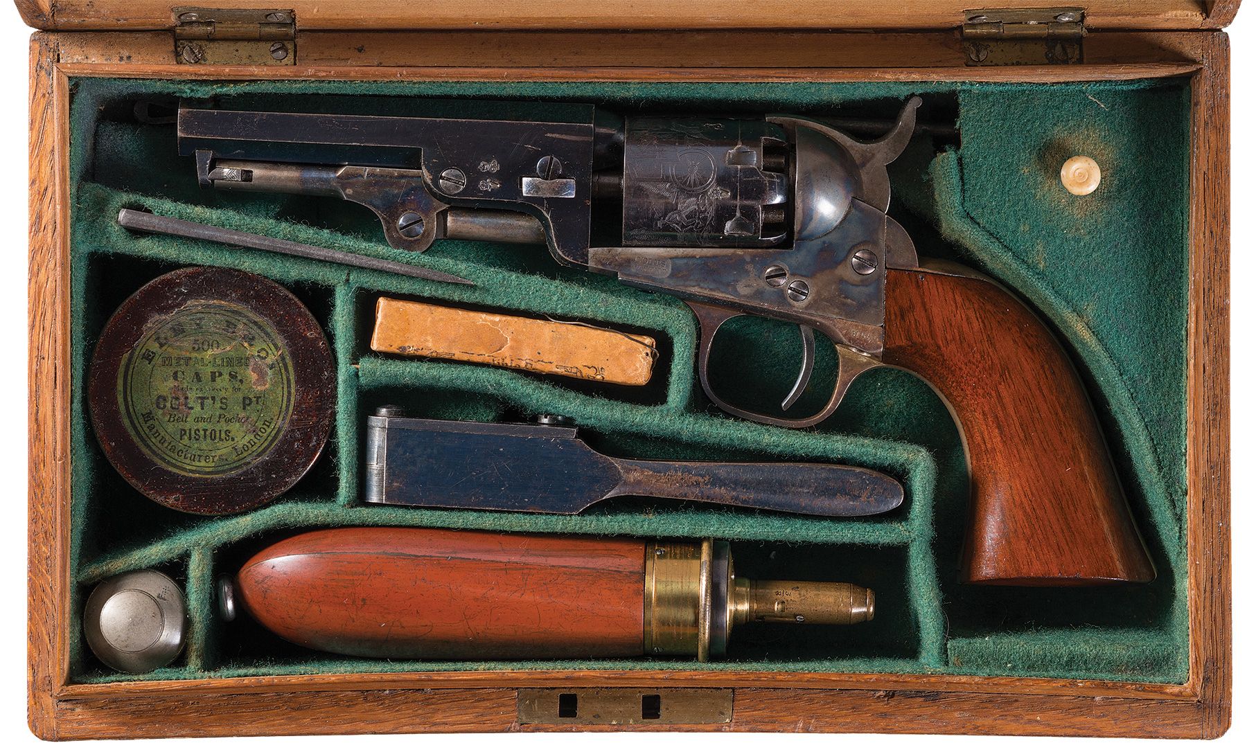 British Proofed Colt Model 1849 Revolver with London Case | Rock Island ...