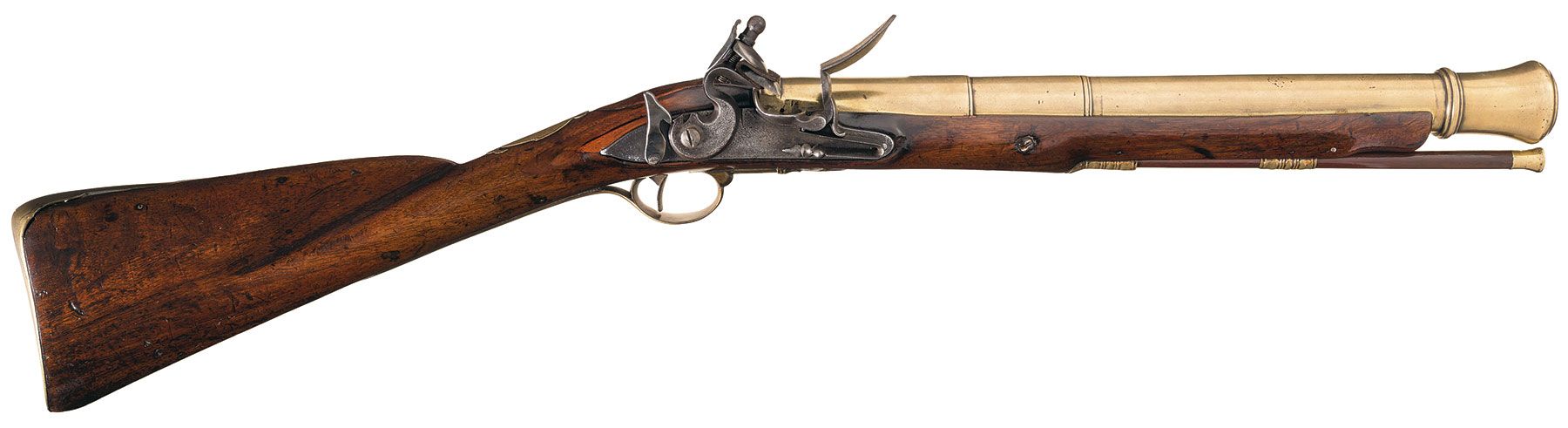 Sold at Auction: AN ENGLISH FLINTLOCK BLUNDERBUSS Bedford, early