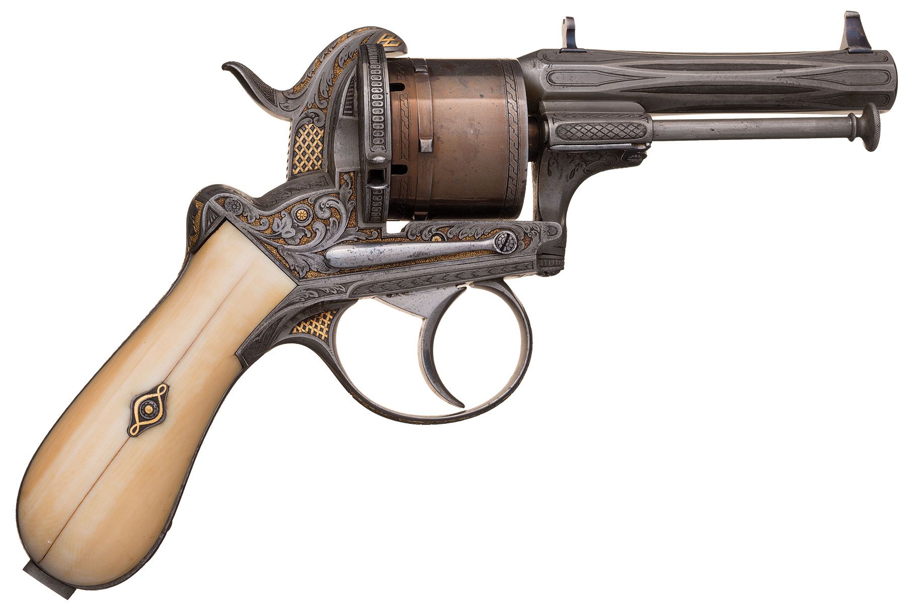 Lebeda Double Action Pinfire Revolver | Rock Island Auction