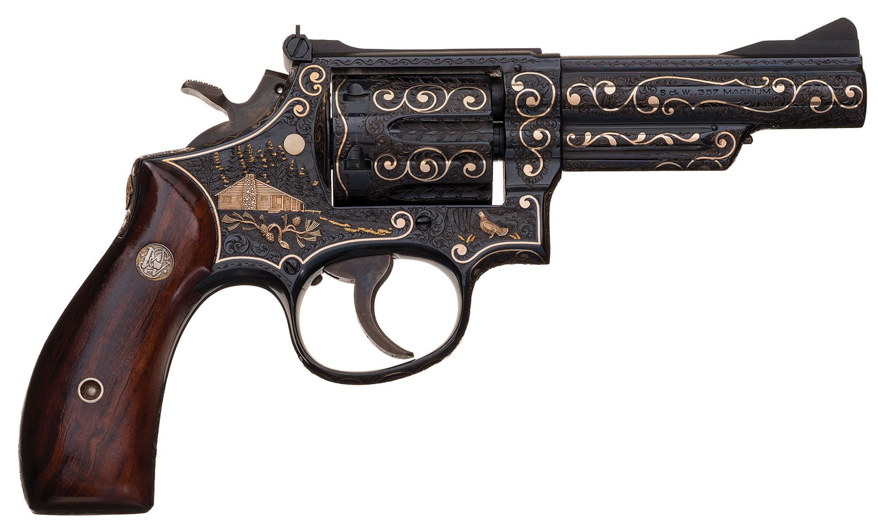 A. White Engraved S&W Model 19 Revolver Owned by W. Sweet | Rock