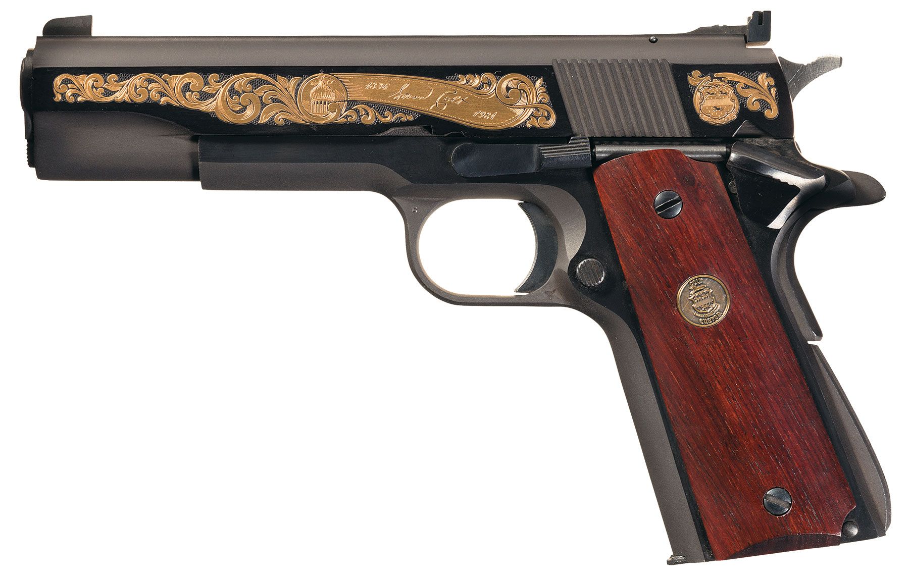 Gold Etched Colt Service Model Ace Sam Colt Signature Series | Rock ...