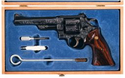 Factory Engraved S&W Model 27-2 Revolver with Factory Letter